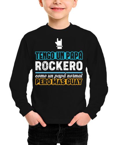 Camiseta Niño Manga Larga Abuelo Rockero laTostadora - latostadora.com - Modalova