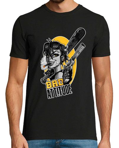 Camiseta Hombre Manga Corta Bad Attitude Girl laTostadora - latostadora.com - Modalova