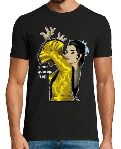 Camiseta SI ME QUERÉIS IRSE amarillo - latostadora.com - Modalova