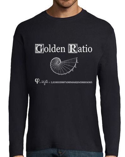 Camiseta Hombre Manga Larga GOLDEN RATIO - PROPORCIÓN AUREA FIBONAC laTostadora - latostadora.com - Modalova