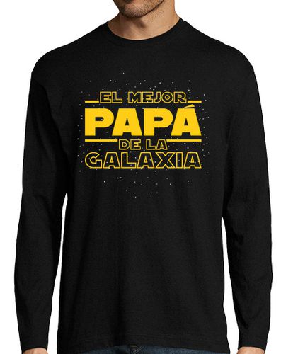 Camiseta Hombre Manga Larga El Mejor Papá De La Galaxia Regalo Día Del Padre Star Wars Friki laTostadora - latostadora.com - Modalova