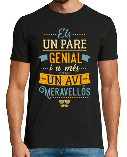 Camiseta Hombre Manga Corta Pare genial Avi Meravellós laTostadora - latostadora.com - Modalova