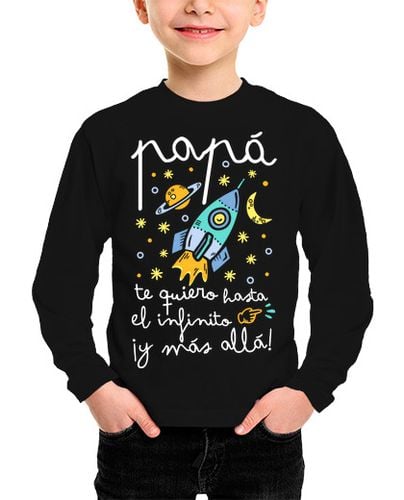 Camiseta Niño Manga Larga Papá te quiero hasta el infinito y más laTostadora - latostadora.com - Modalova