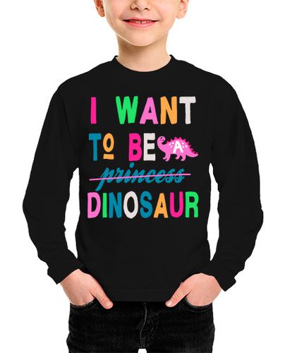 Camiseta Niño Manga Larga quiero ser un dinosaurio laTostadora - latostadora.com - Modalova