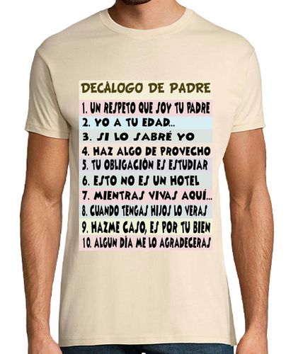 Camiseta Hombre Manga Corta CoolTee. Decálogo de padre laTostadora - latostadora.com - Modalova