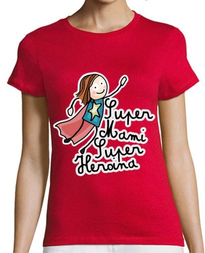 Camiseta Mujer Manga Corta CoolTee. Super heroina. La Tostadora laTostadora - latostadora.com - Modalova