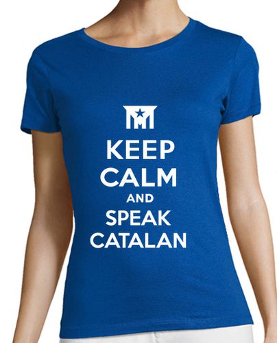 Camiseta mujer Keep Calm and Speak Catalan 3 - latostadora.com - Modalova