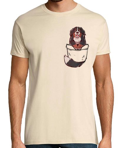 Camiseta bolsillo lindo perro de montaña de bernese - camisa para hombre - latostadora.com - Modalova