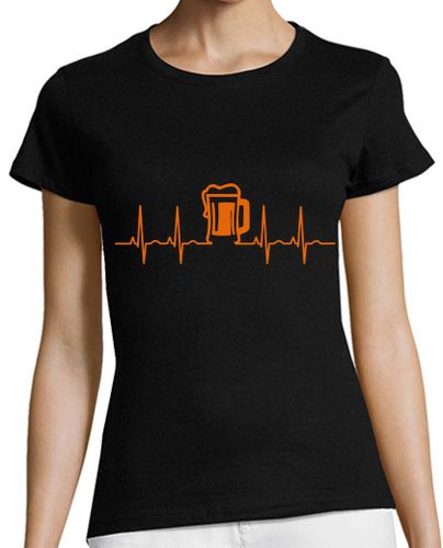 Camiseta mujer Electro Jarra Cerveza Naranja - latostadora.com - Modalova