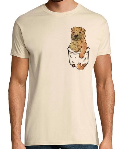Camiseta bolsillo lindo perro shar pei - camisa para hombre - latostadora.com - Modalova