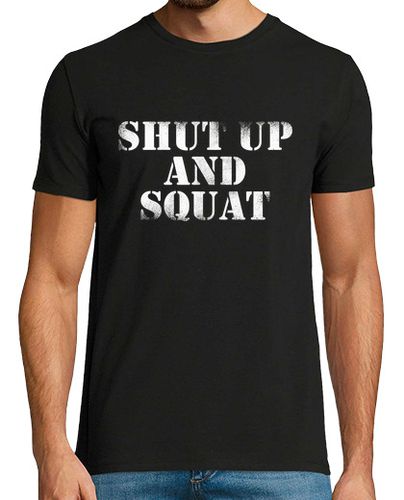 Camiseta Hombre Manga Corta Shut up and squat blanco laTostadora - latostadora.com - Modalova