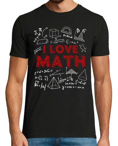 Camiseta Hombre Manga Corta I Love Math Regalo Profes Matemáticas Científica En Inglés laTostadora - latostadora.com - Modalova