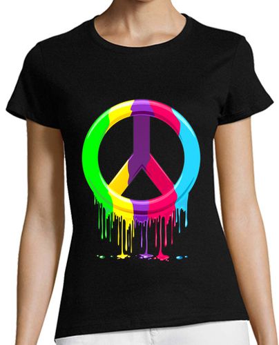 Camiseta mujer Símbolo De Paz Colores Arcoíris Graffiti Orgullo Gay - latostadora.com - Modalova