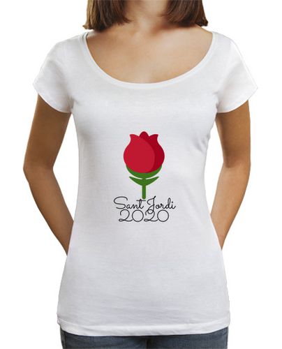 Camiseta mujer Sant Jordi 2020 amb una rosa - latostadora.com - Modalova
