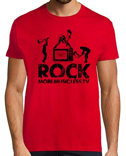 Camiseta Rock-More Music Less TV - latostadora.com - Modalova