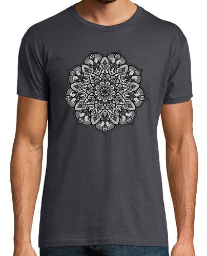 Camiseta Mandala blanco y negro 1 - latostadora.com - Modalova