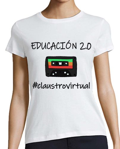 Camiseta mujer educación 2.0 negro - latostadora.com - Modalova