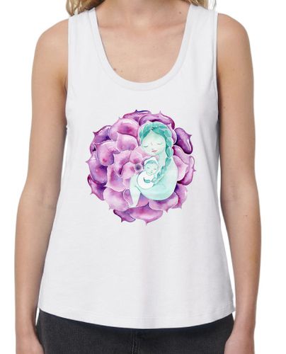 Camiseta mujer Mamá zen flor de loto mujer tirante ancho laTostadora - latostadora.com - Modalova