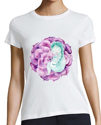 Camiseta mujer Mamá zen flor de loto mujer manga corta - latostadora.com - Modalova