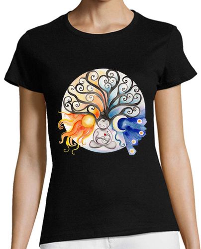 Camiseta mujer Árbol madre Sol y Luna mujer manga corta laTostadora - latostadora.com - Modalova