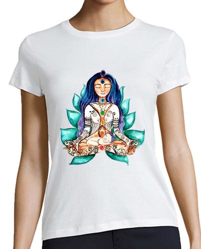 Camiseta mujer Diosa Chakras mujer manga corta - latostadora.com - Modalova