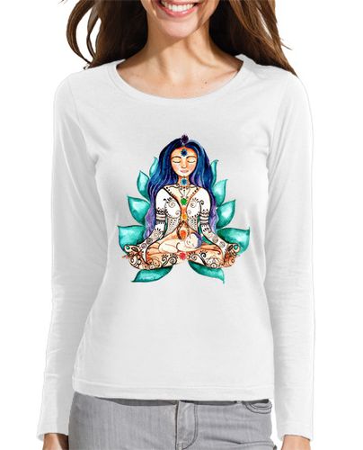 Camiseta mujer Diosa Chakras mujer manga larga - latostadora.com - Modalova