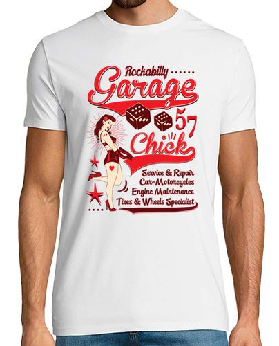 Camiseta Camiseta Rockabilly Garaje Retro Sexy Pin Up Vintage 50s Rock and Roll - latostadora.com - Modalova