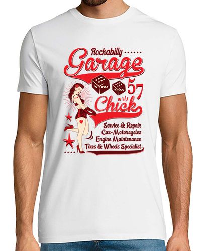 Camiseta Camiseta Rockabilly Garaje Retro Sexy Pin Up Vintage 50s Rock and Roll laTostadora - latostadora.com - Modalova