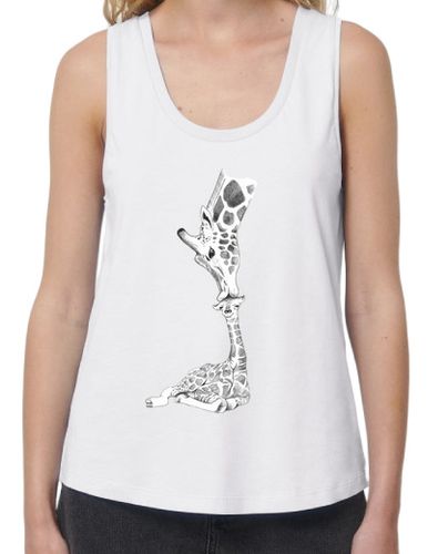 Camiseta mujer Camiseta Giraffe mom and son - blanca sin mangas laTostadora - latostadora.com - Modalova