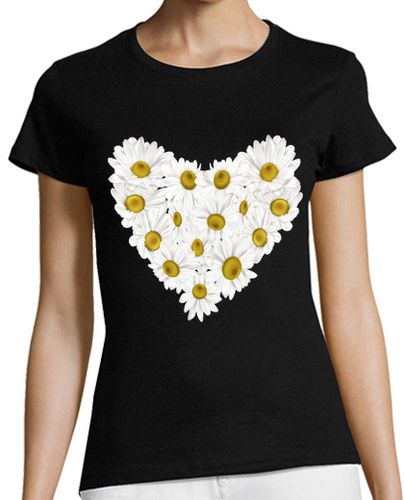 Camiseta mujer Corazón de margaritas - latostadora.com - Modalova