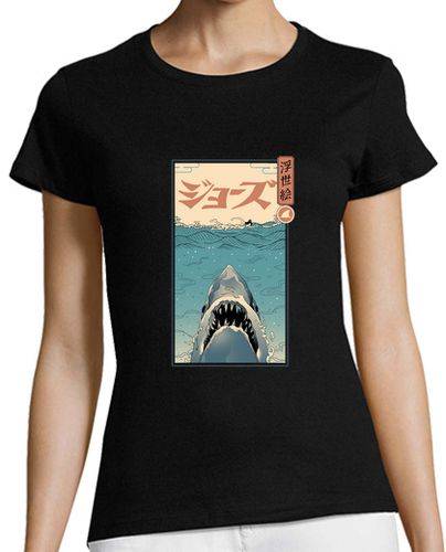 Camiseta mujer camisa de tiburón ukiyo-e para mujer - latostadora.com - Modalova