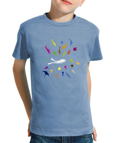 Camiseta niños Nadando con peces tropicales - latostadora.com - Modalova