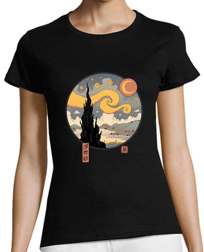 Camiseta mujer camisa de noche starry ukiyo-e para mujer - latostadora.com - Modalova