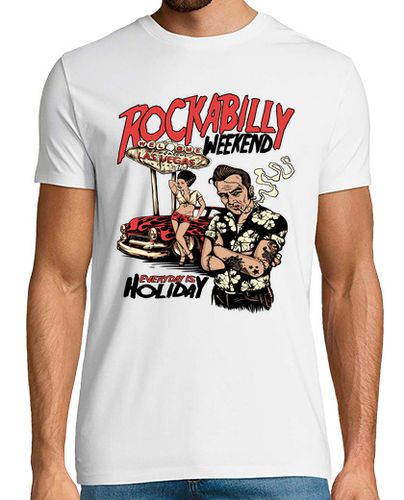 Camiseta Camiseta Rockabilly Music Pin Up Girl Rockers Vintage Classic Rock and Roll Las Vegas - latostadora.com - Modalova