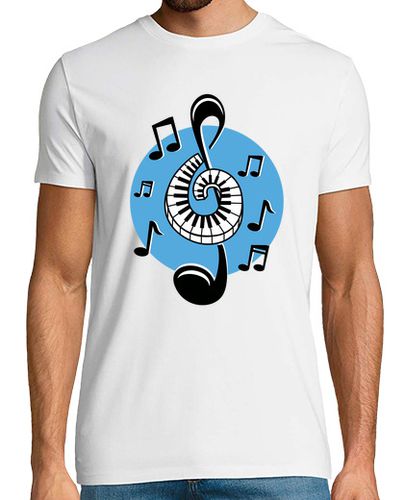 Camiseta Camiseta Musical Rock and Roll Piano Notas Musicales Rockabilly Style - latostadora.com - Modalova