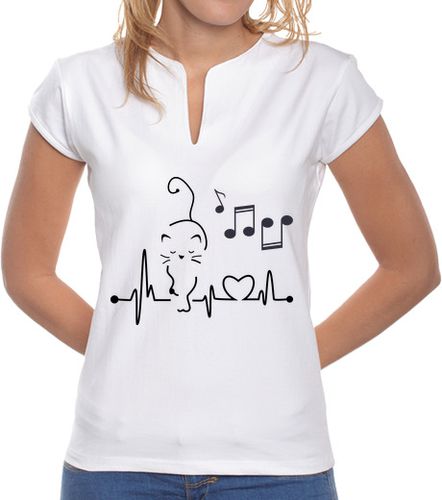 Camiseta mujer Mujer, cuello mao, blanca - latostadora.com - Modalova
