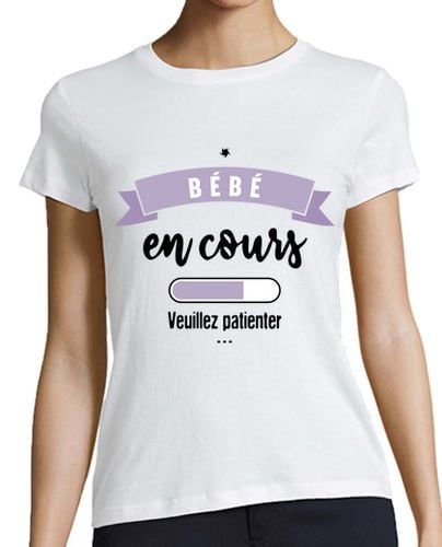 Camiseta mujer bebé en progreso por favor espera laTostadora - latostadora.com - Modalova