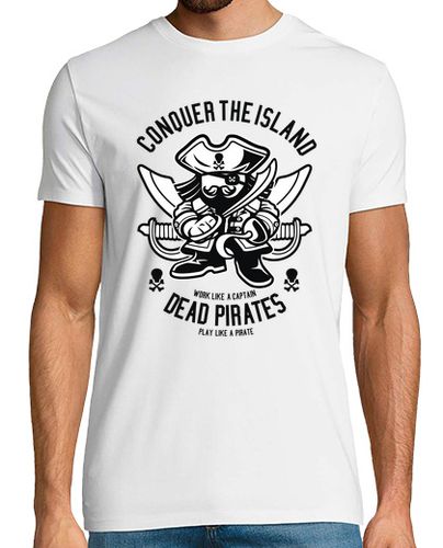 Camiseta Camiseta Divertida Graciosa Capitán Pirata Isla Barcos Océanos - latostadora.com - Modalova