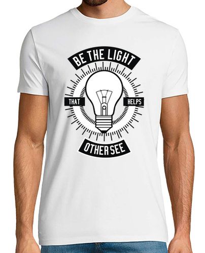 Camiseta Camiseta Bombilla Be The Light Mensaje Positivo en Inglés laTostadora - latostadora.com - Modalova