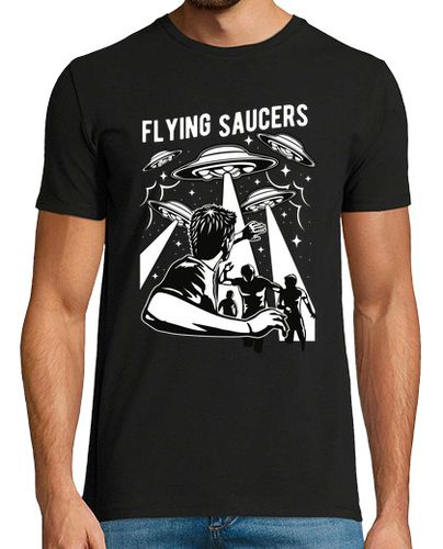 Camiseta Camiseta Ovni Ovnis Alienígenas Ufo Retro Flying Saucers - latostadora.com - Modalova