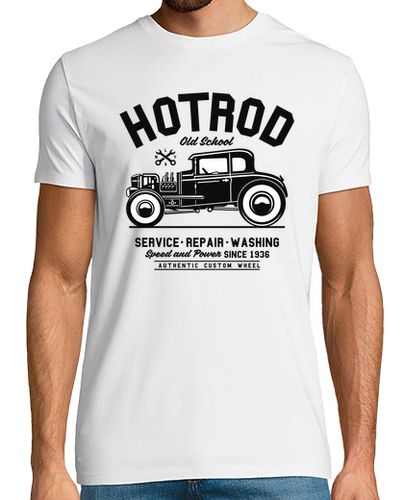 Camiseta Camiseta Hot Rod Retro Old School Vintage 1936 Mecánicos - latostadora.com - Modalova