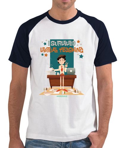 Camiseta I survived virtual teaching - chico beisbol - latostadora.com - Modalova
