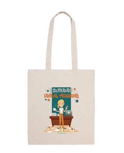 Bolsa I survived virtual teaching - Bolsa de tela laTostadora - latostadora.com - Modalova