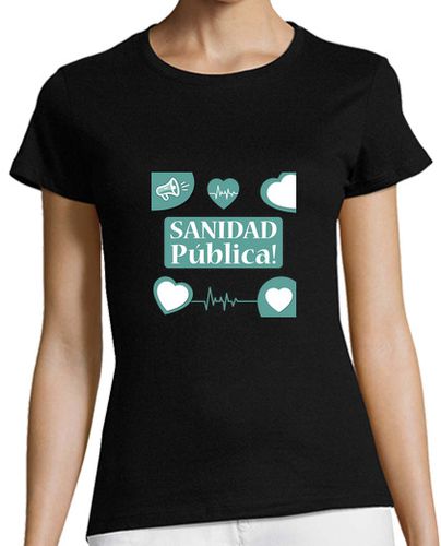 Camiseta mujer Corazón verde por la sanidad laTostadora - latostadora.com - Modalova