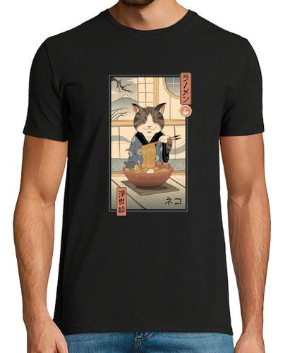 Camiseta Hombre Manga Corta neko ramen ukiyo-e camisa hombre laTostadora - latostadora.com - Modalova