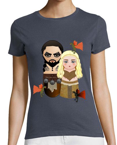 Camiseta mujer Kokeshis Drogo y Daenerys - latostadora.com - Modalova