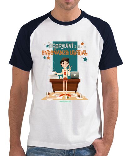 Camiseta Sobreviví a la enseñanza virtual - chico beisbol - latostadora.com - Modalova