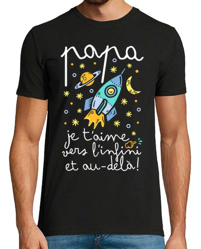 Camiseta Hombre Manga Corta Papa je t'aime vers l'infini et au-delà laTostadora - latostadora.com - Modalova