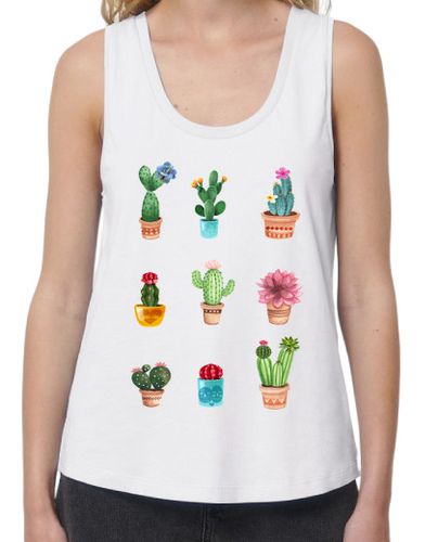 Camiseta mujer Cactus de colores - latostadora.com - Modalova