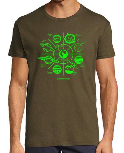 Camiseta sistema solar hombre verde cam verde - latostadora.com - Modalova